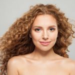 Woman with clear, beautiful skin